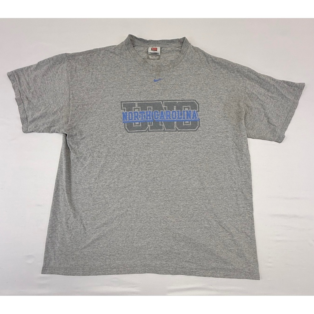 Vintage Nike Center Swoosh North Carolina Tar Heels T-Shirt XXL Grey Rameses UNC